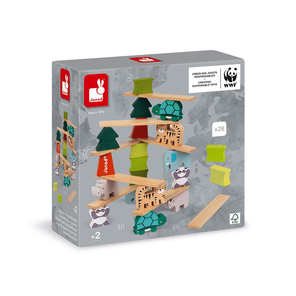 Janod Wwf - Stapelspel Bomen En Dieren, Janod