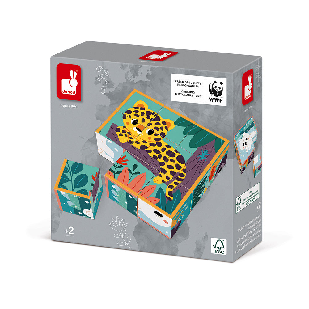 Janod Wwf - Kartonnen Blokpuzzel, Janod