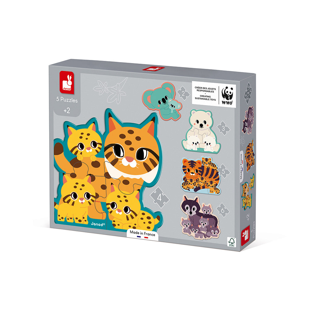 Janod Wwf - Puzzelset 5 Niveaus, Janod