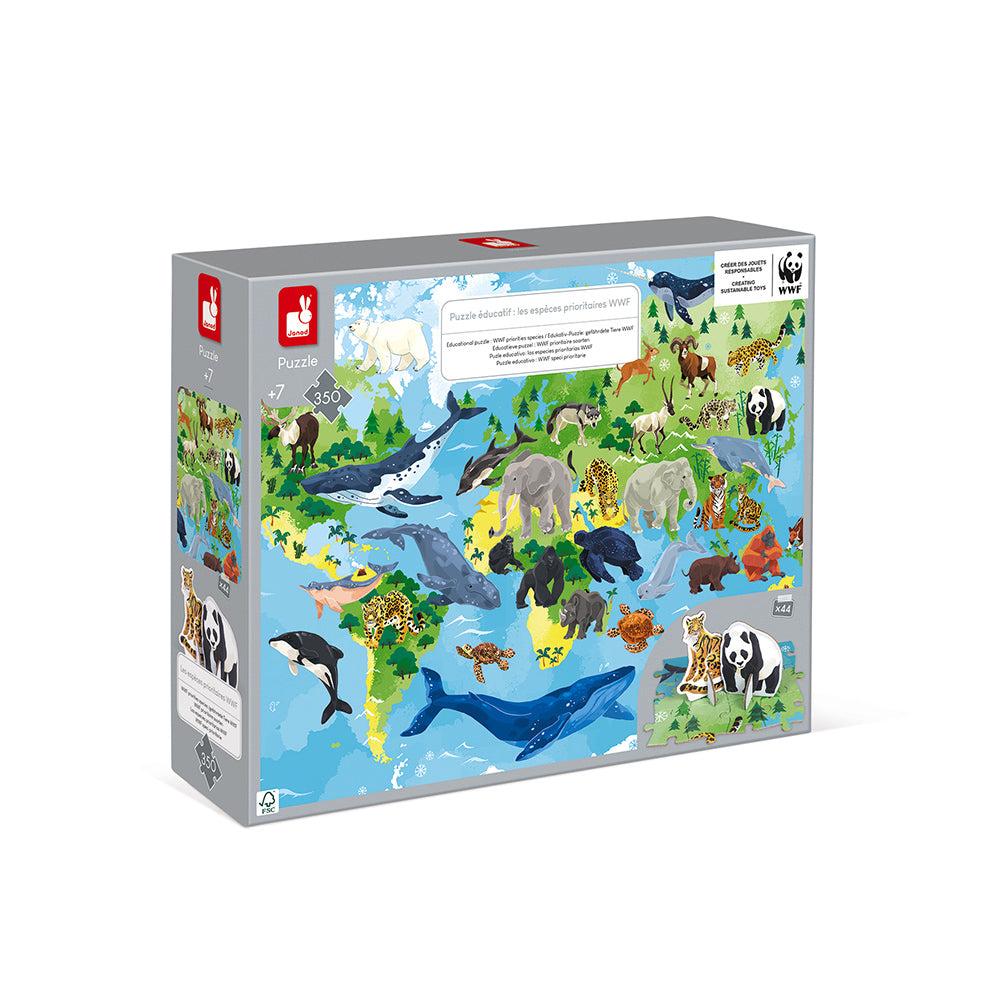 Janod Wwf - Educatieve Puzzel Bedreigde Diersoorten, Janod