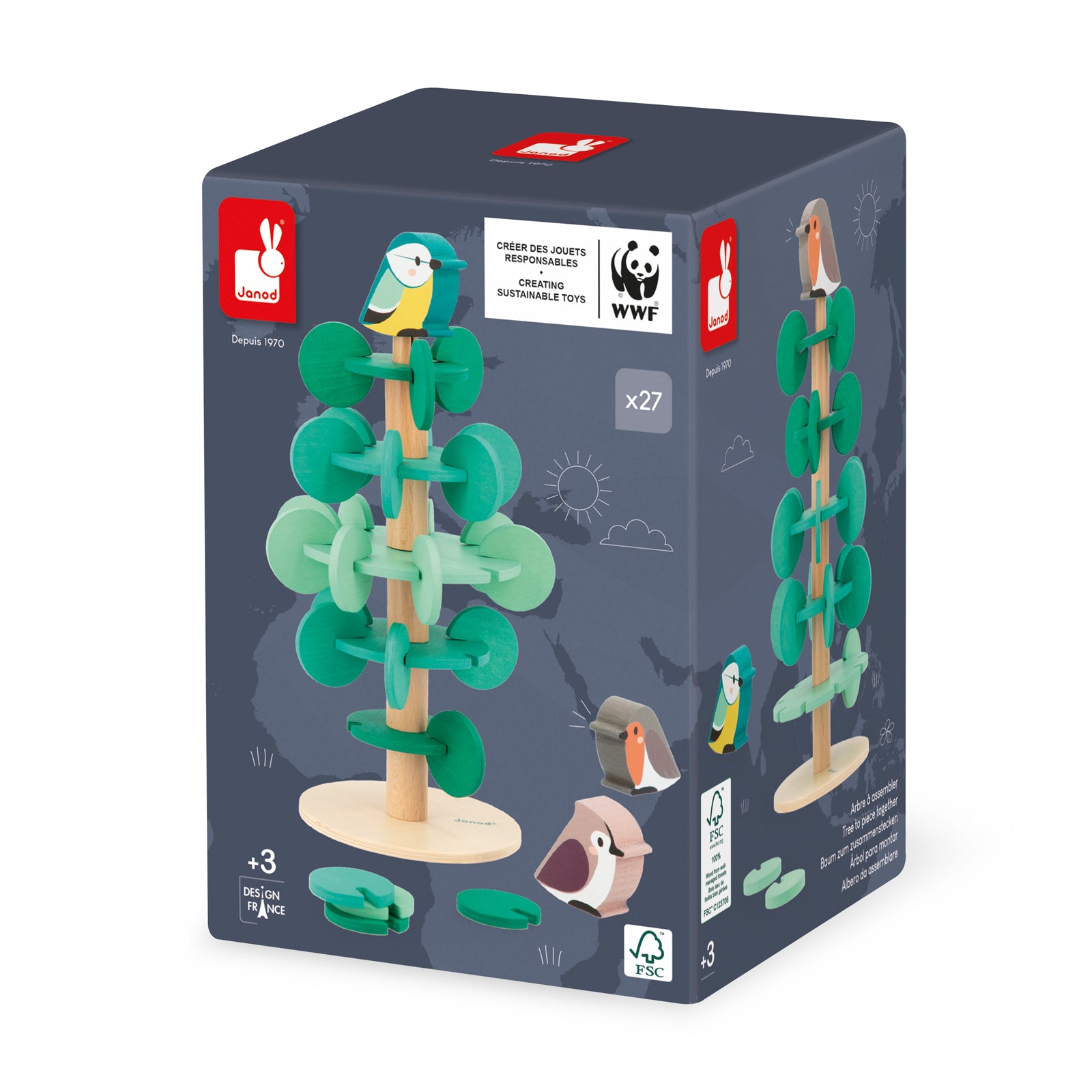 Janod Wwf - Bouwset Boom Met Vogeltjes, Janod