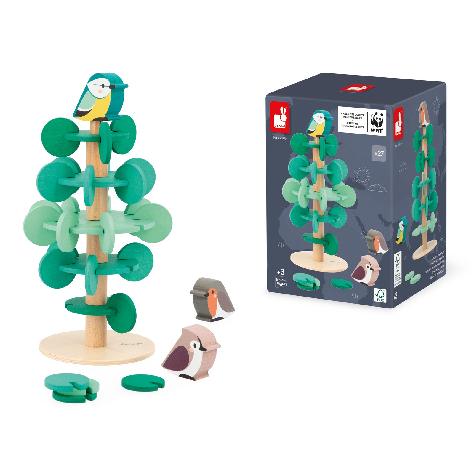 Janod Wwf - Bouwset Boom Met Vogeltjes, Janod