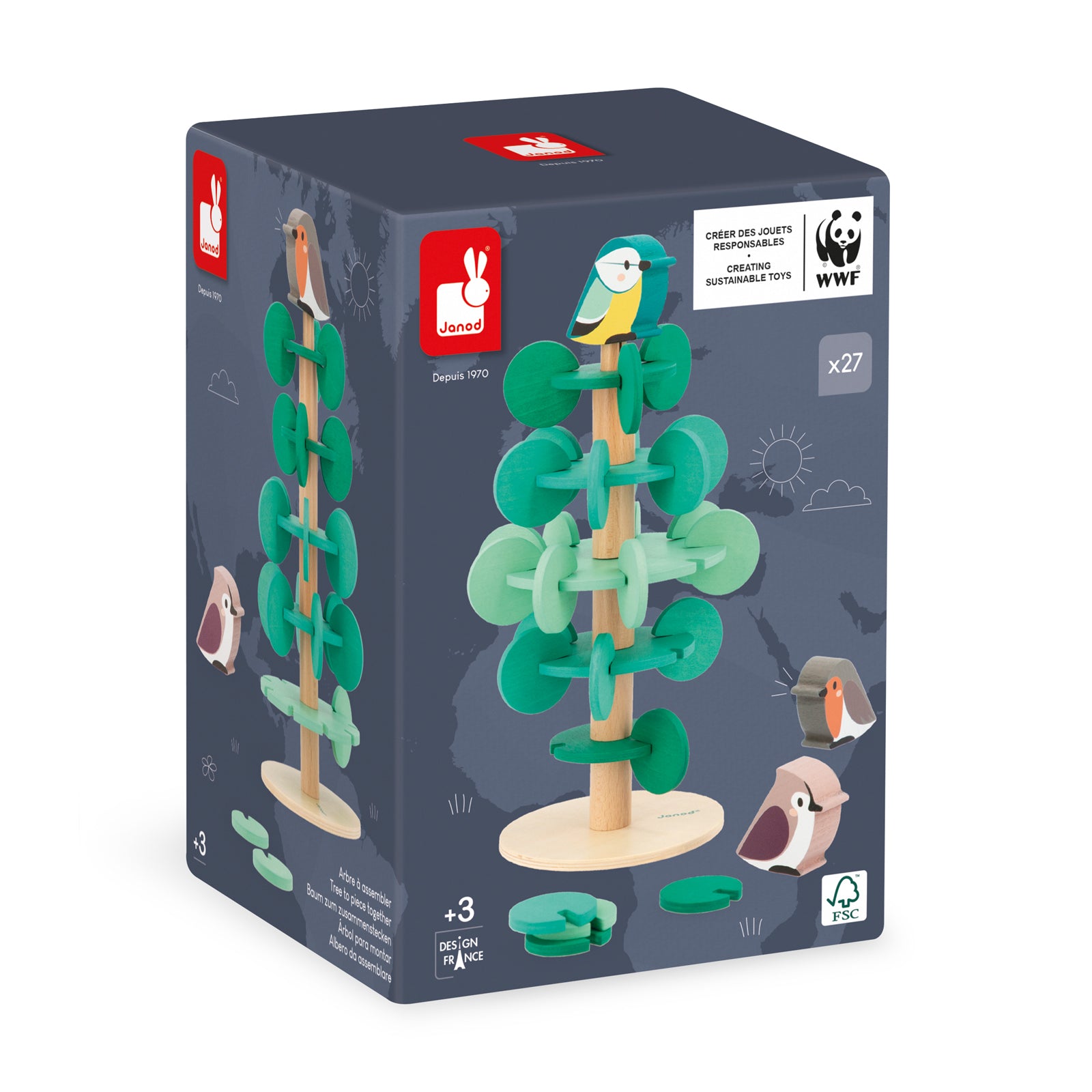 Janod Wwf - Bouwset Boom Met Vogeltjes, Janod
