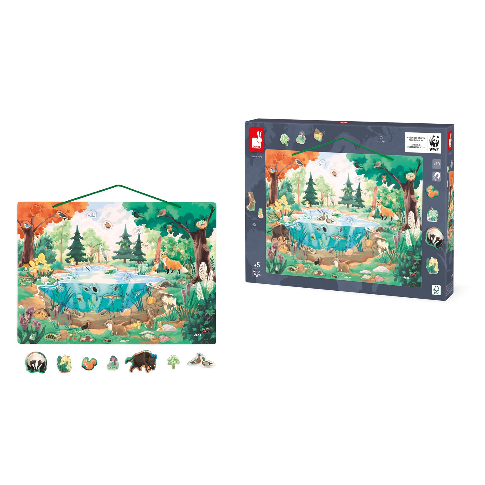 Janod Wwf - Magnetisch Bord Flora En Fauna, Janod