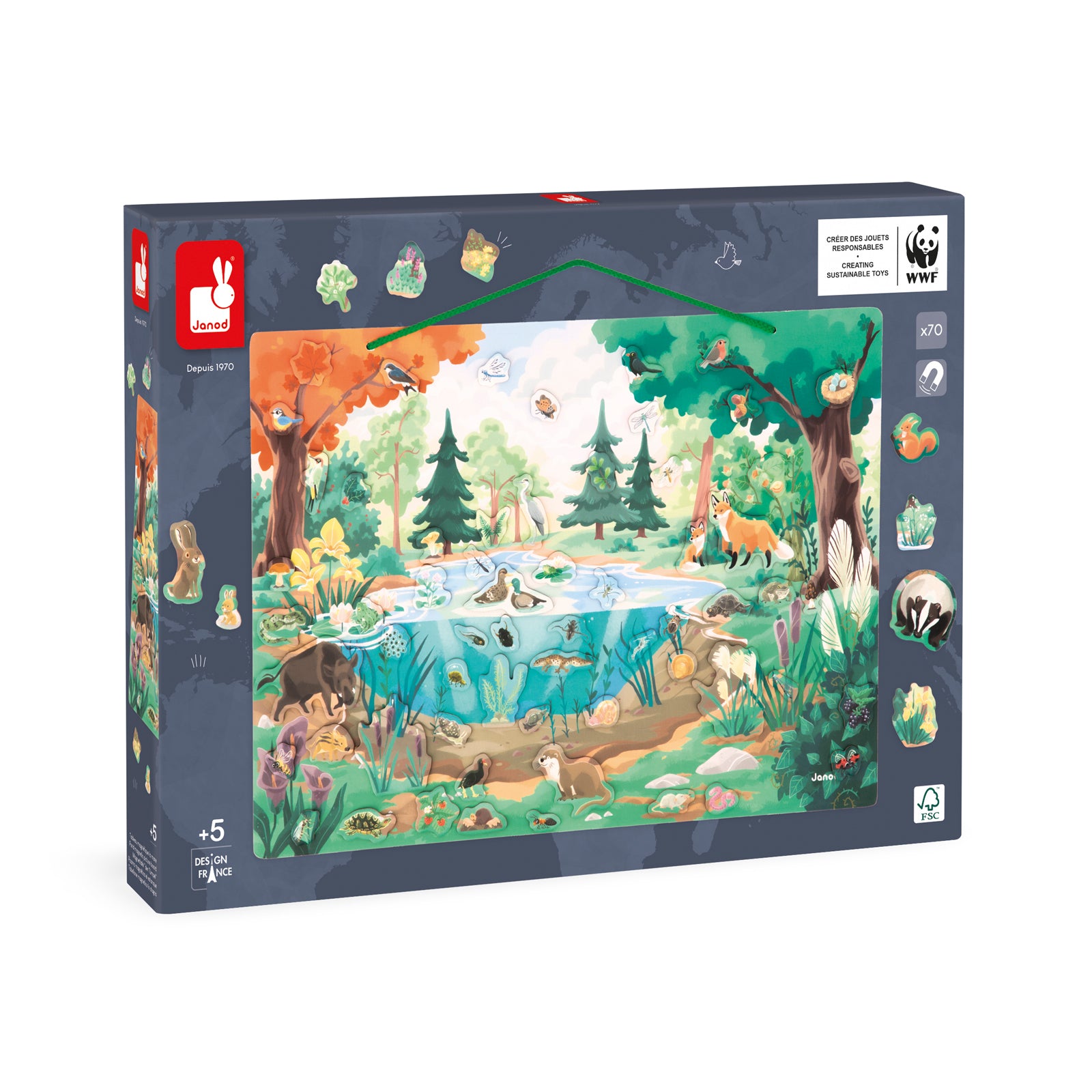 Janod Wwf - Magnetisch Bord Flora En Fauna, Janod