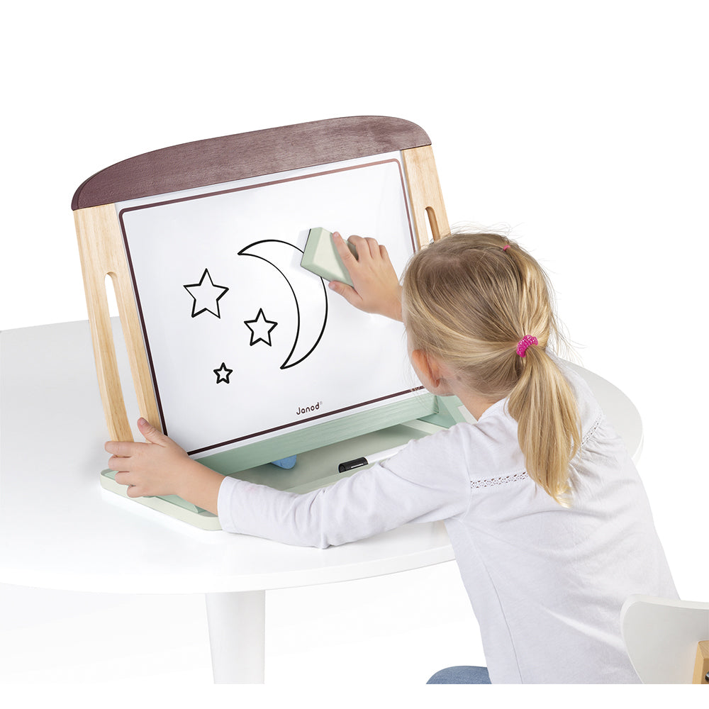 Janod Schoolbord - Tafelmodel Bordeaux/Mintgroen, Janod