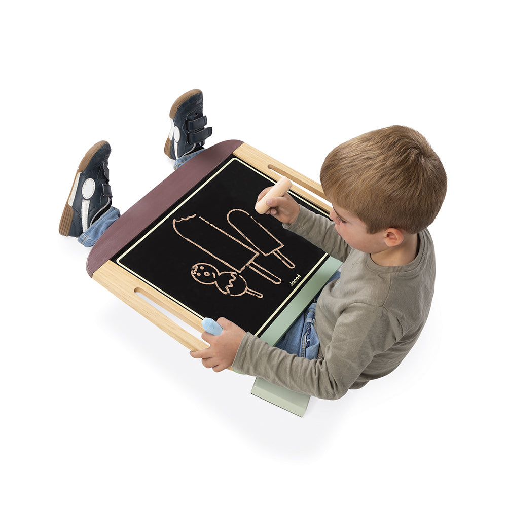 Janod Schoolbord - Tafelmodel Bordeaux/Mintgroen, Janod