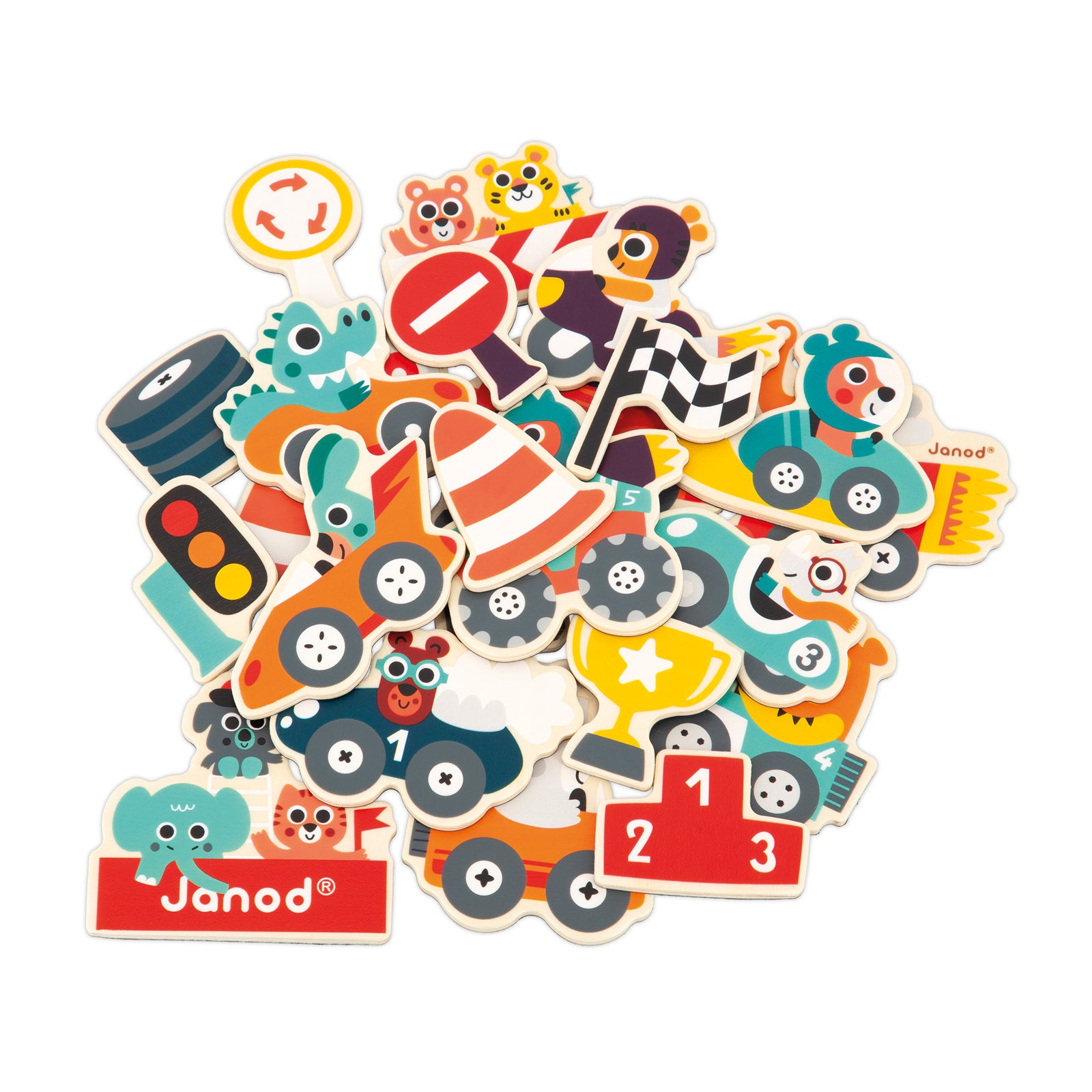 Janod - Magneetset Auto'S (24), Janod