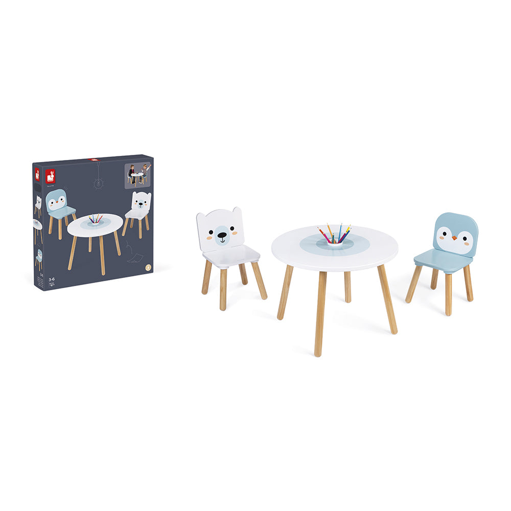 Janod Tafel En 2 Stoelen - Polar, Janod