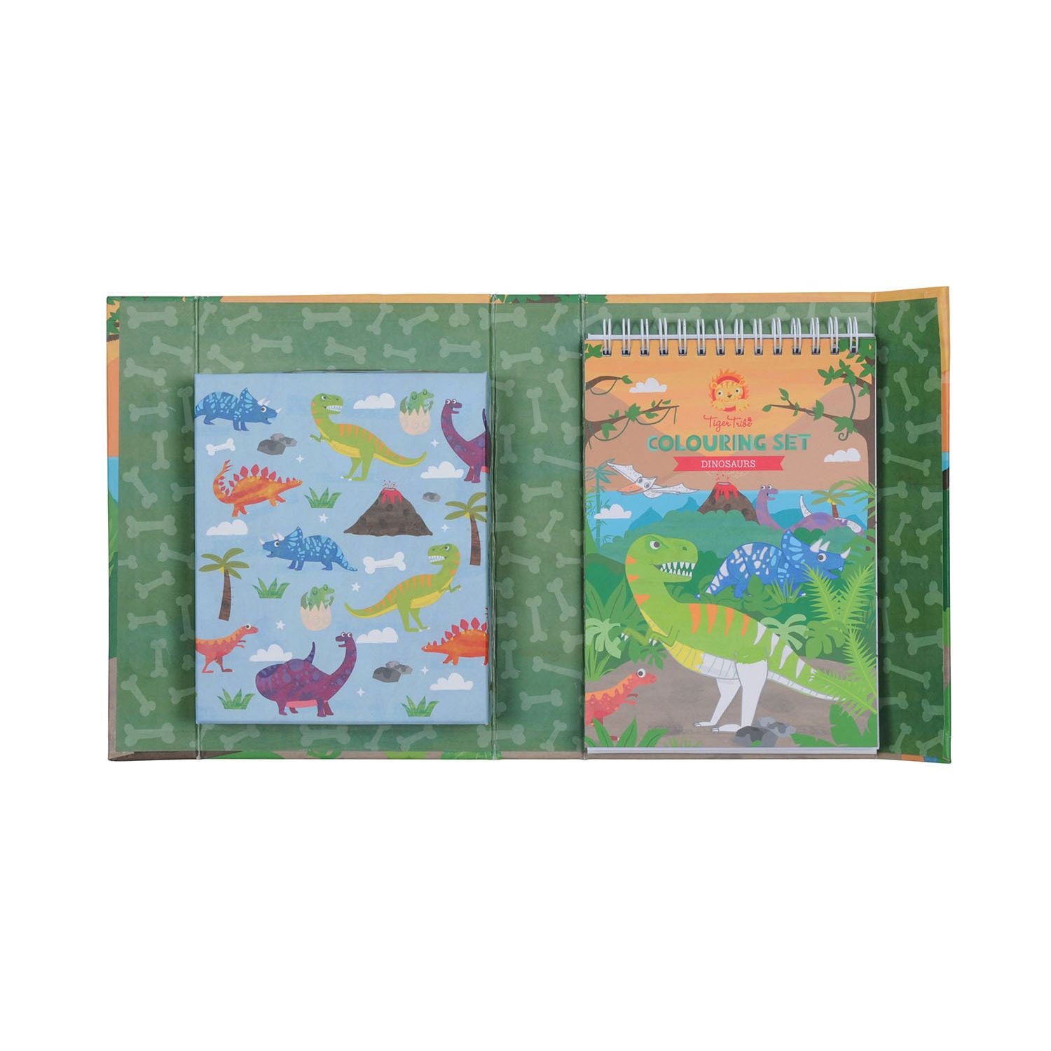 Kleur- en stickerset Dinosaurs, Tiger Tribe