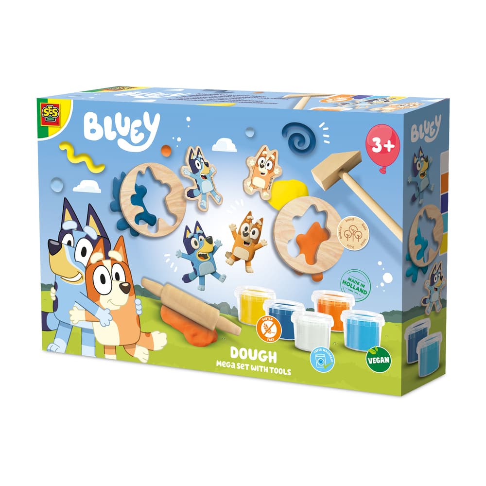 Bluey - Klei mega set 5 x 90 g met tools