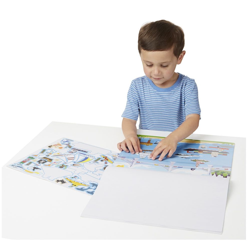 Herbruikbaar stickerblok Voertuigen, Melissa & Doug