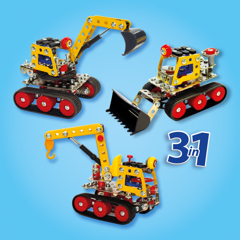 Creator metalen constructieset - Bouwvoertuigen 3 in 1
