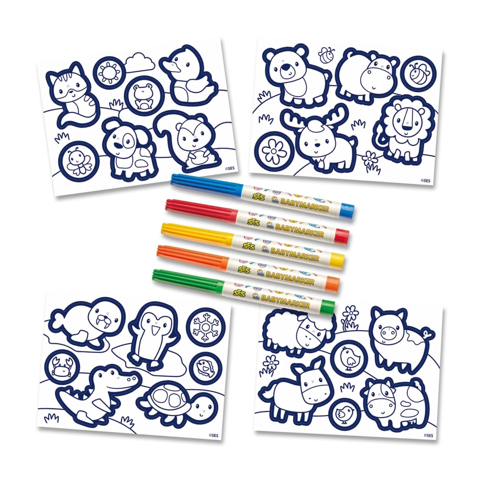 My first stickers kleuren, SES