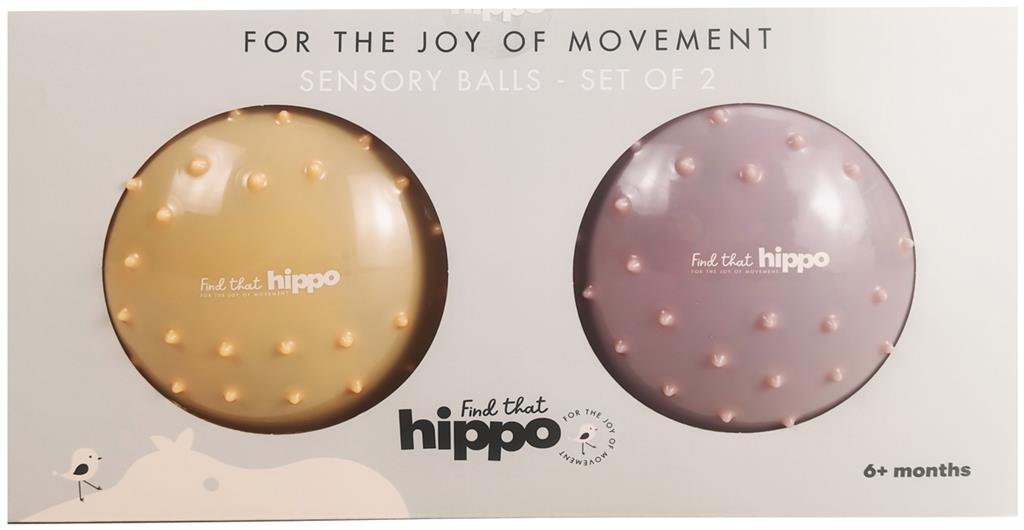 Set Van 2 Sensory Ballen - Rozebruin En Roodbruin, Find That Hippo