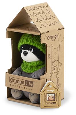 Wasbeer Met Groene Muts, Orange Toys