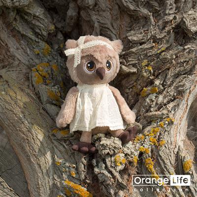 Uil Met Kleedje En Haarlint, Orange Toys