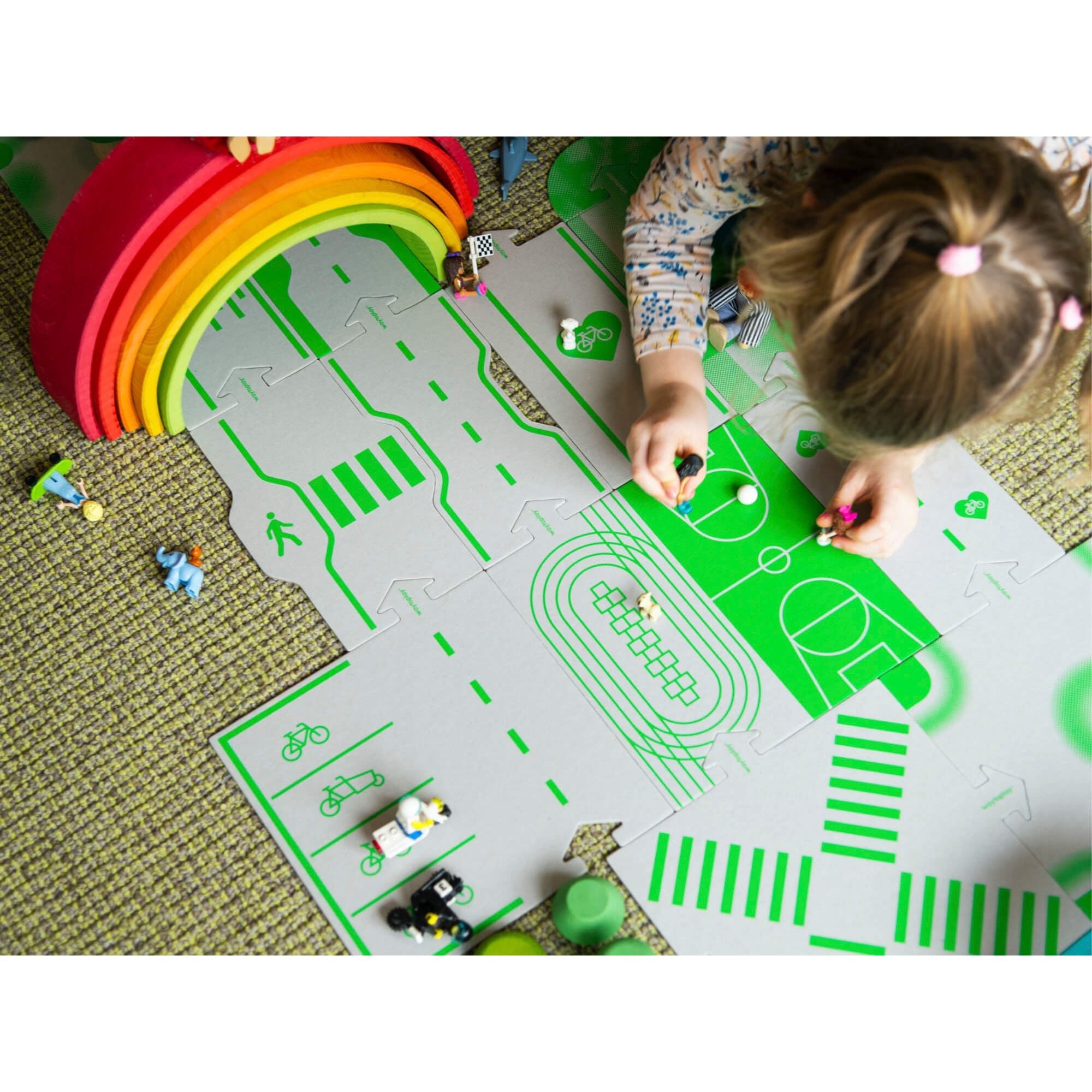 Downtown kartonnen wegdelen, Waytoplay