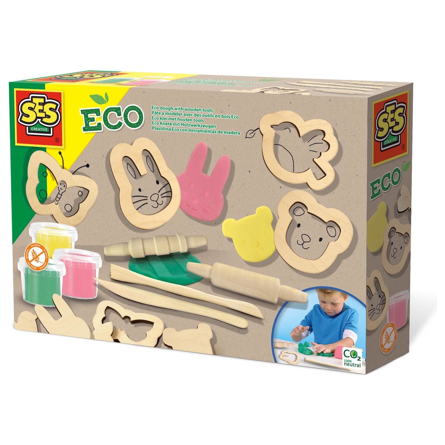 Eco klei met houten tools, SES
