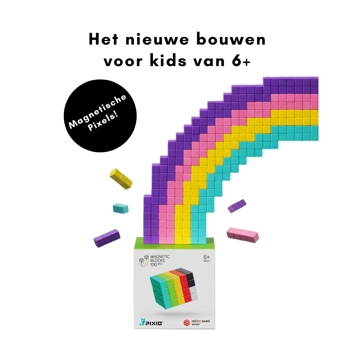 Set van 1600 magneetblokjes, Pixio
