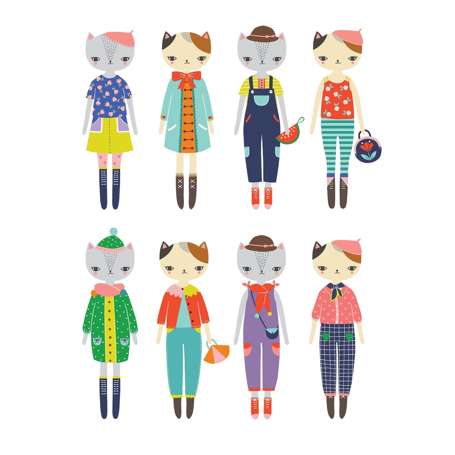 Cat Fashion magnetische verkleedpoppen, Mudpuppy