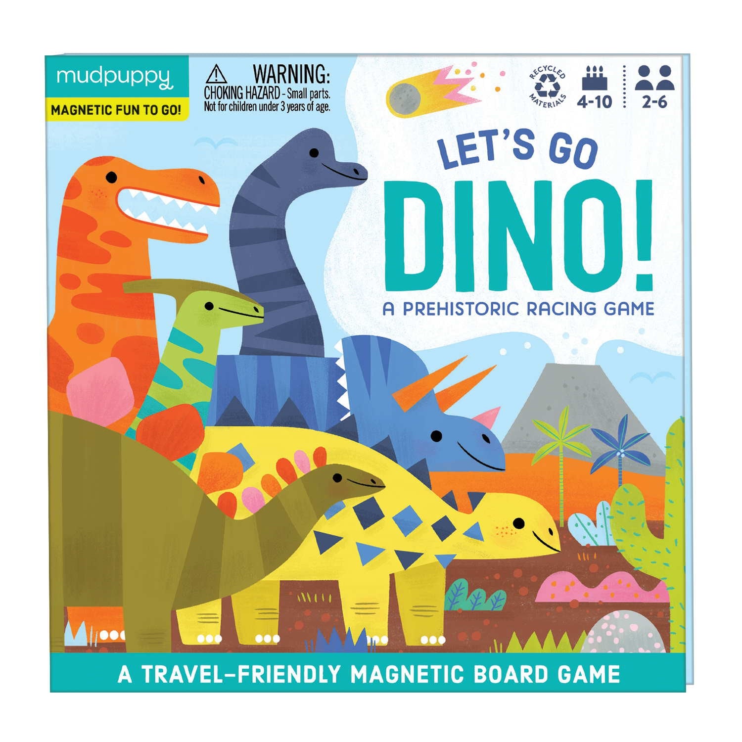Lets Go, Dino's magnetisch bordspel, Mudpuppy