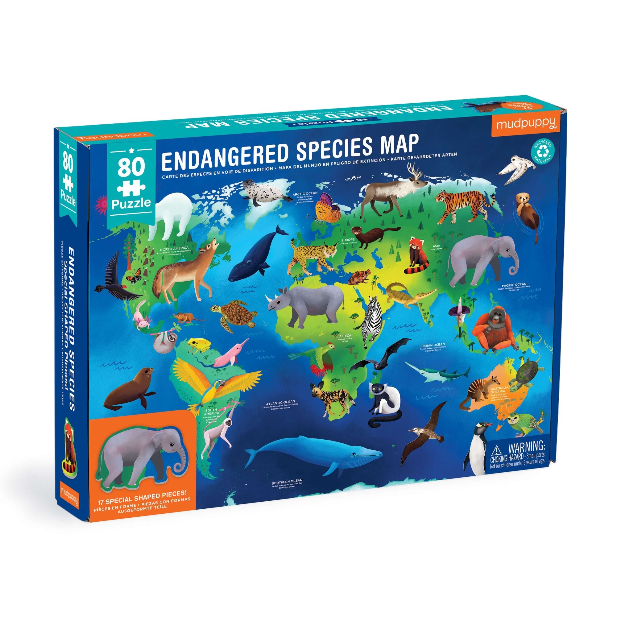 Bedreigde diersoorten puzzel 80 stukken, Mudpuppy