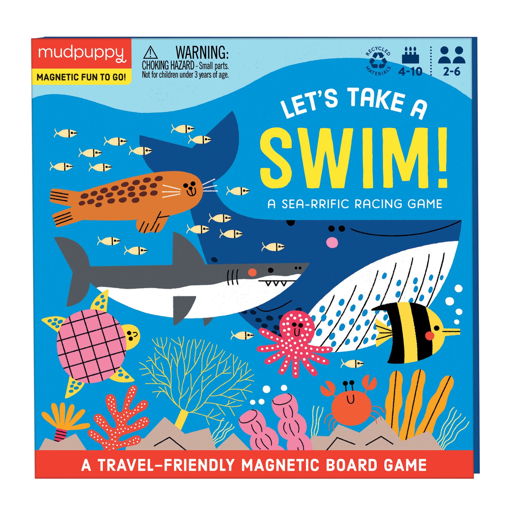 Let's take a swim magnetisch bordspel, Mudpuppy