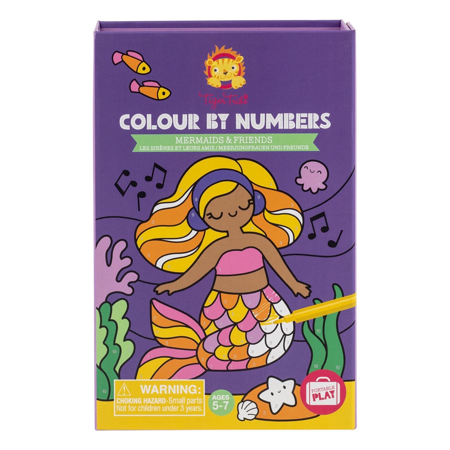 Kleuren op nummer Mermaids & Friends, Tiger Tribe