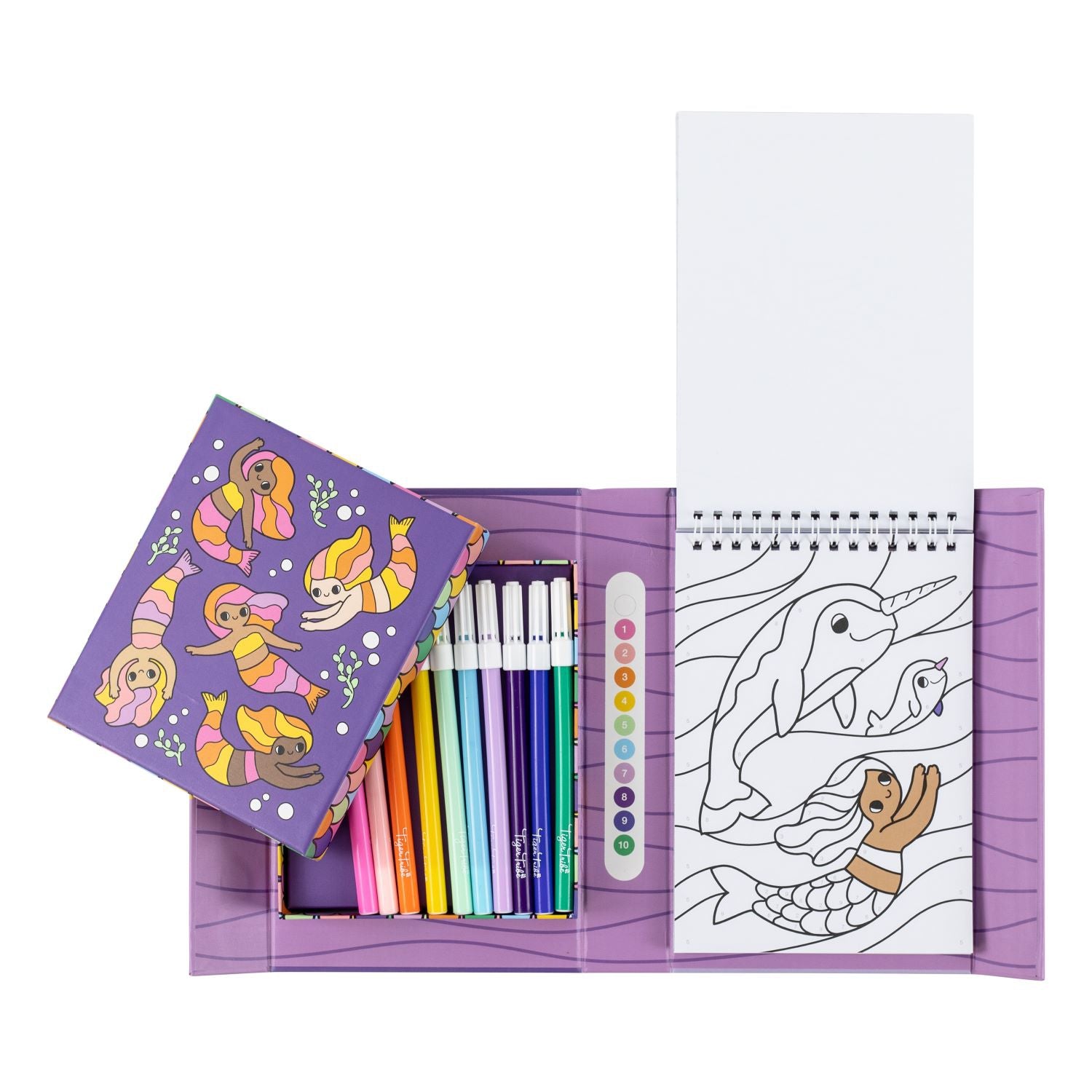 Kleuren op nummer Mermaids & Friends, Tiger Tribe