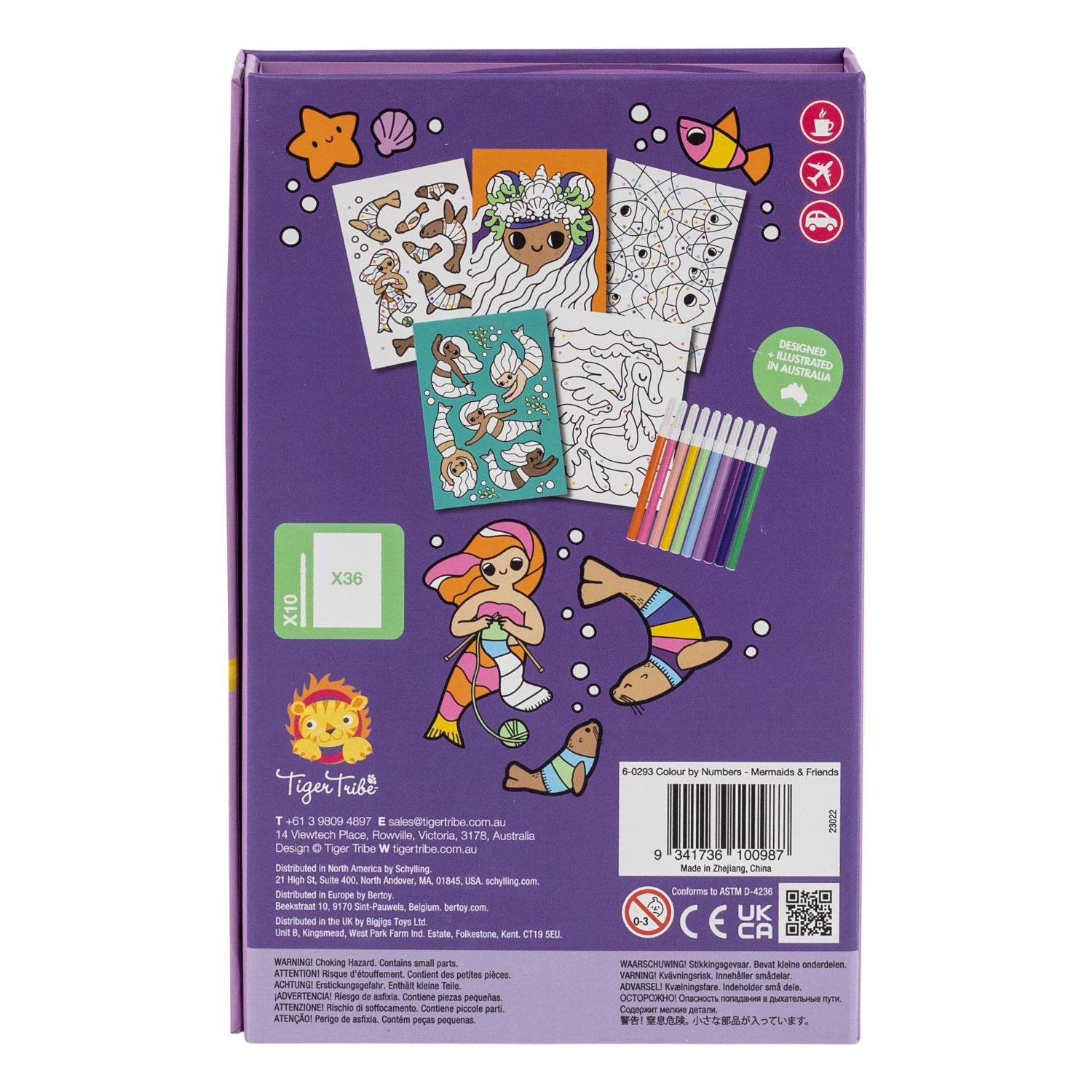Kleuren op nummer Mermaids & Friends, Tiger Tribe
