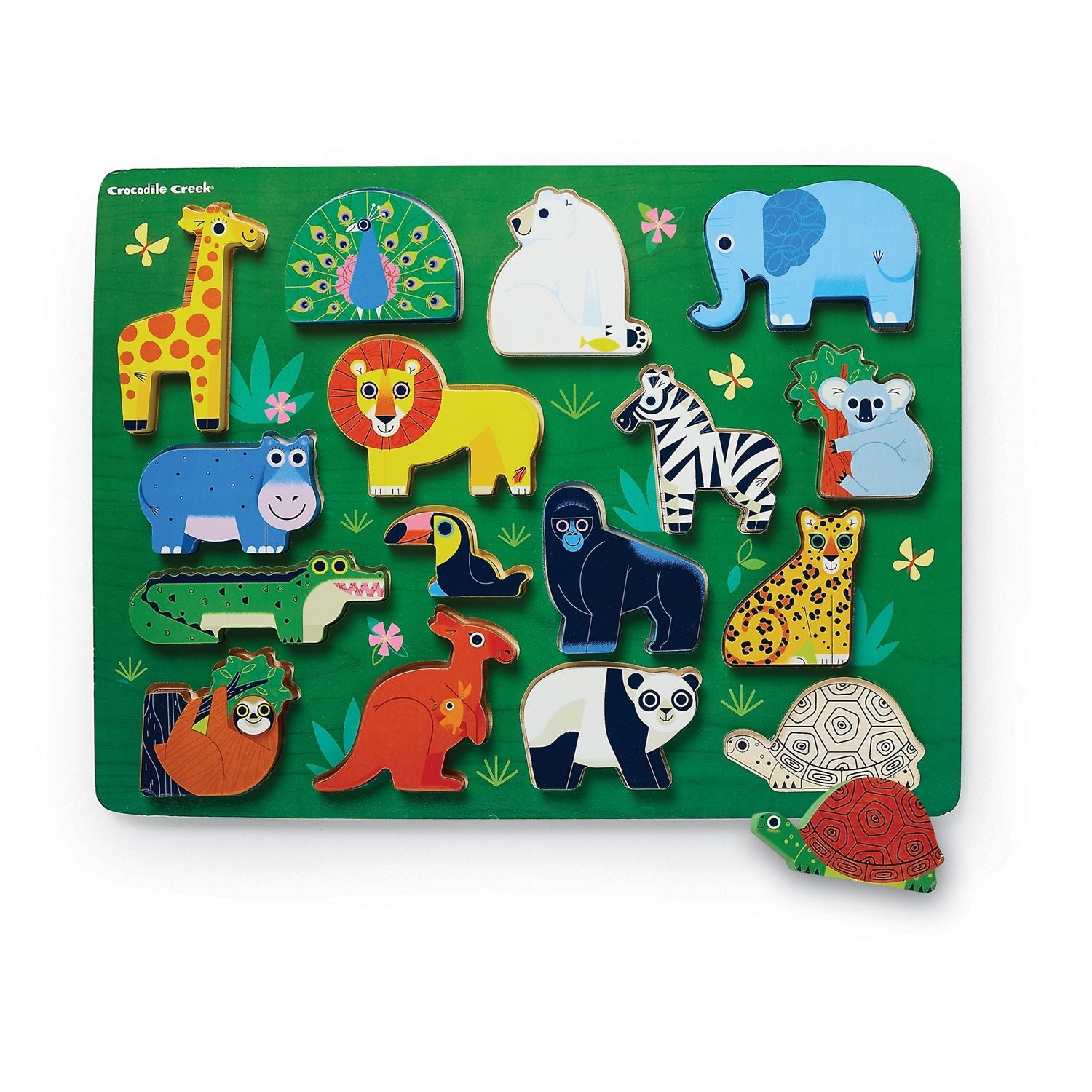 Houten speelpuzzel Dierentuin, Crocodile Creek