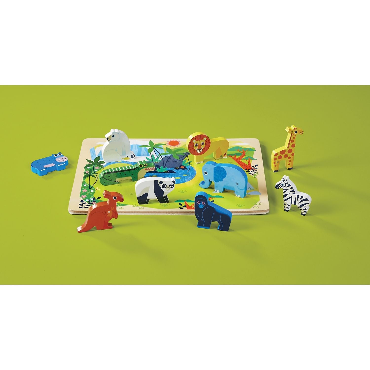Houten speelpuzzel Dierentuin, Crocodile Creek