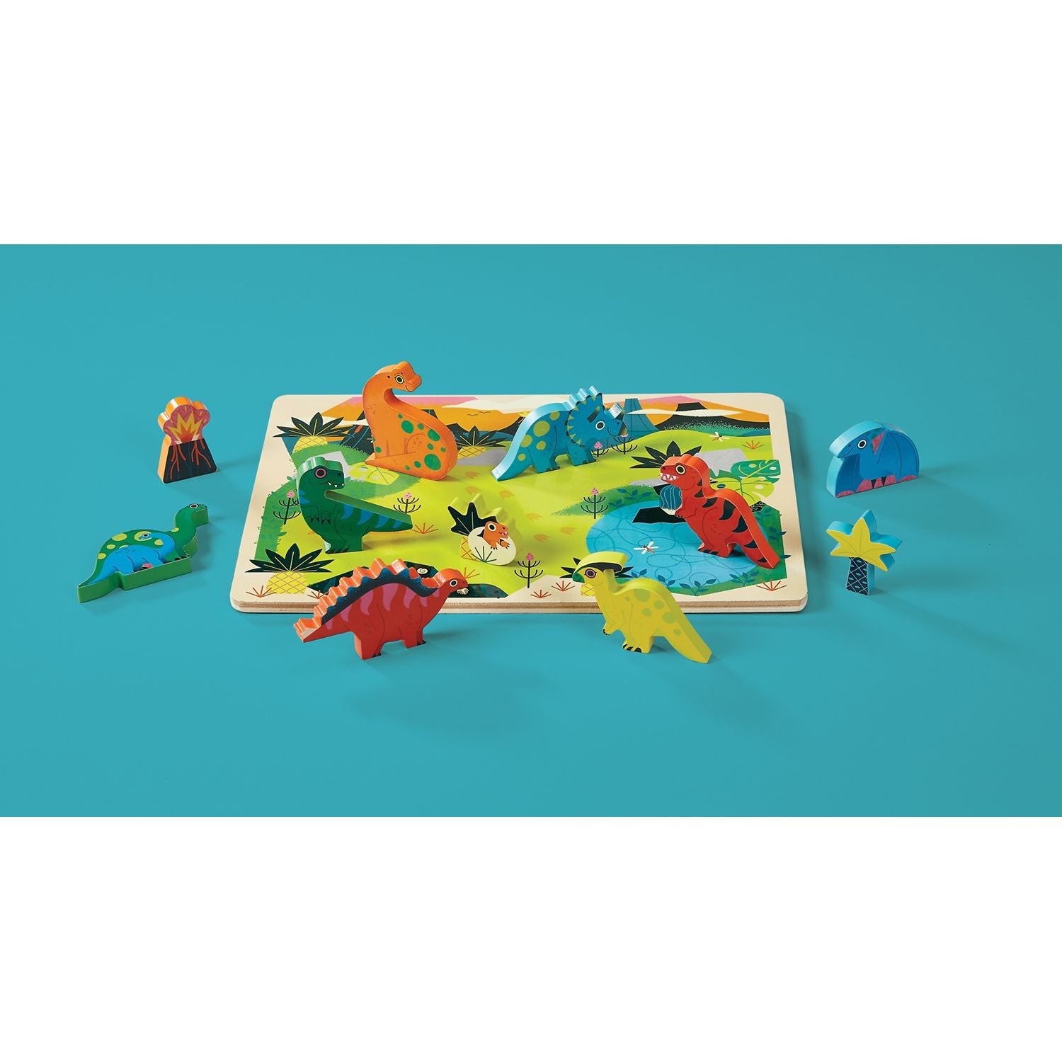 Houten speelpuzzel Dinosaurus, Crocodile Creek