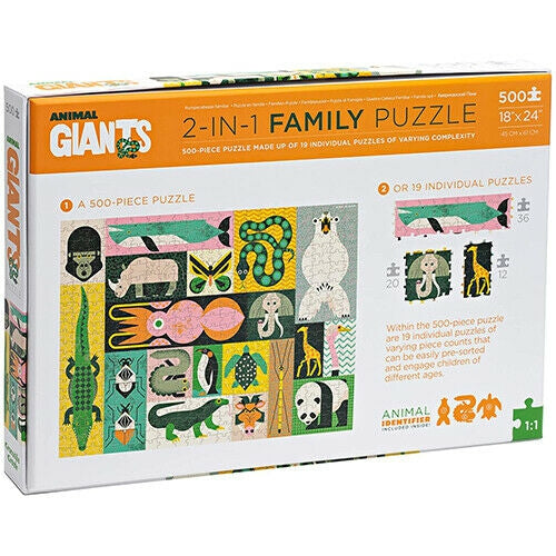Familiepuzzel Reuzendieren 500 st, Crocodile Creek
