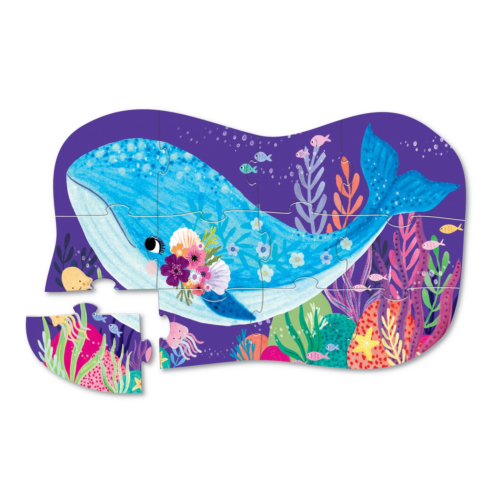 Puzzel Whale Wonder 12 st, Crocodile Creek
