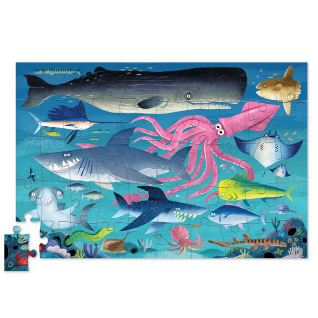 Puzzel in blik Shark Reef 50 st, Crocodile Creek