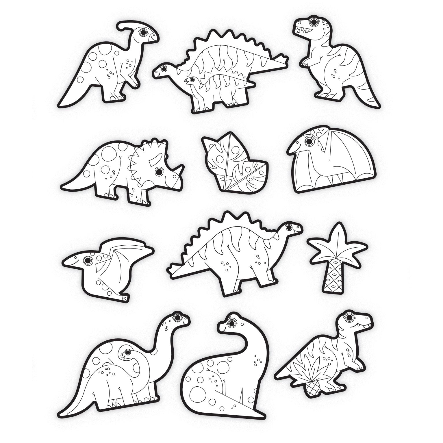 Inkleur stickers Dino's, Crocodile Creek