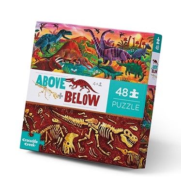 Vloerpuzzel Boven & Onder dino's 48 st, Crocodile Creek