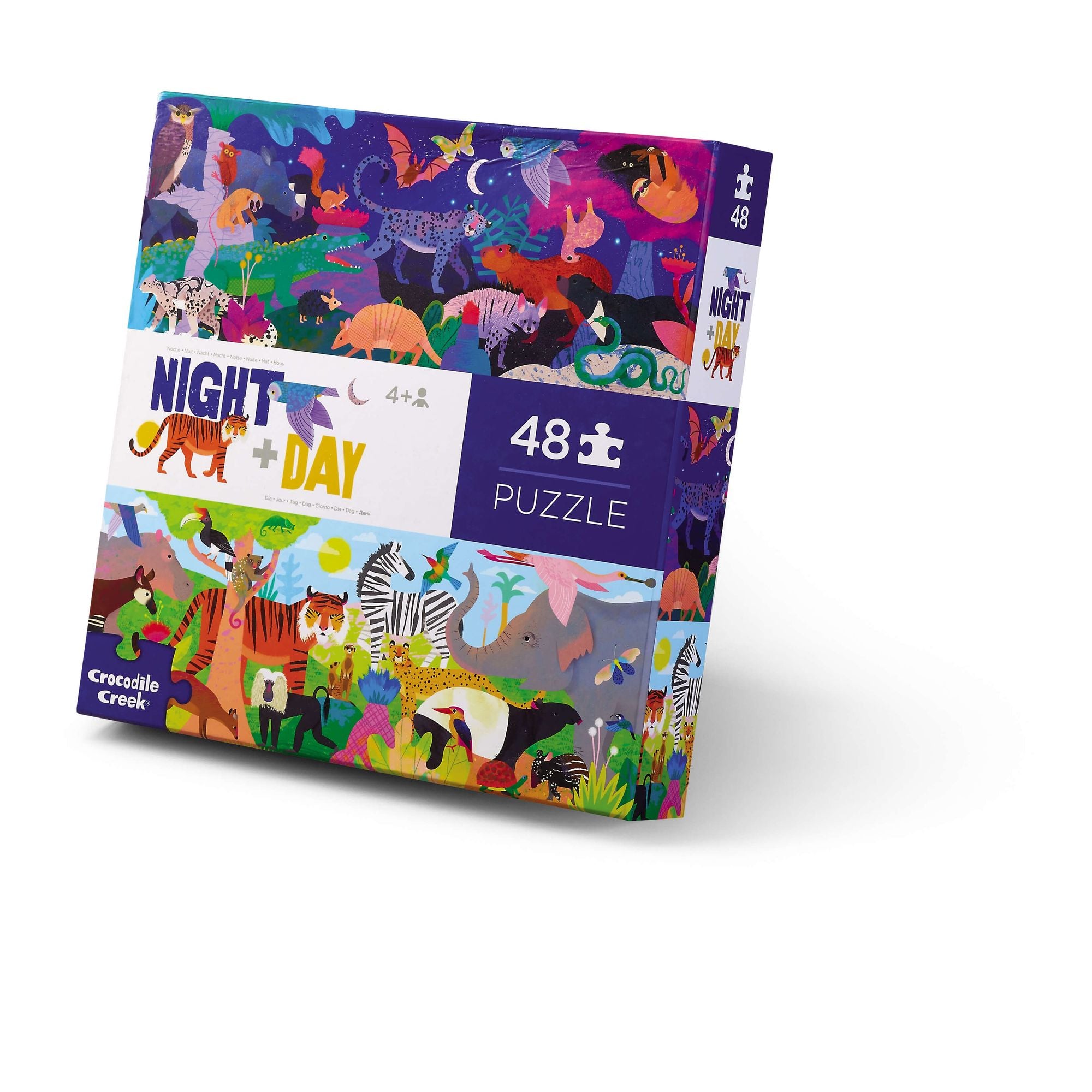 Vloerpuzzel Night & Day 48 st, Crocodile Creek