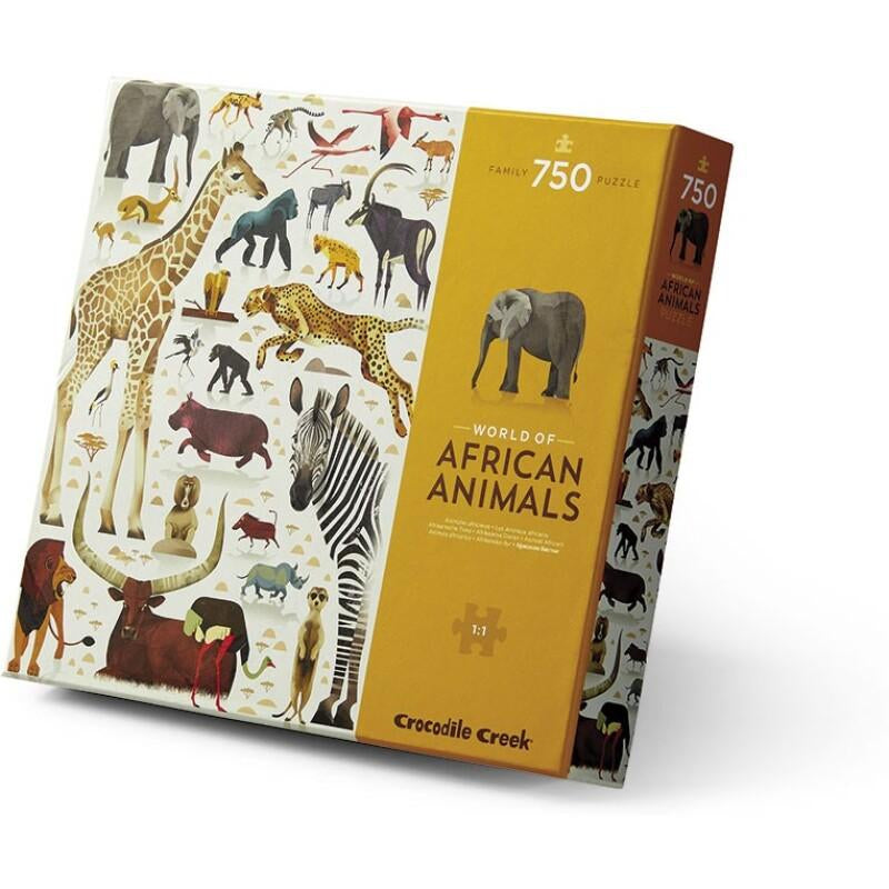 Puzzel World of African Animals 750 st, Crocodile Creek