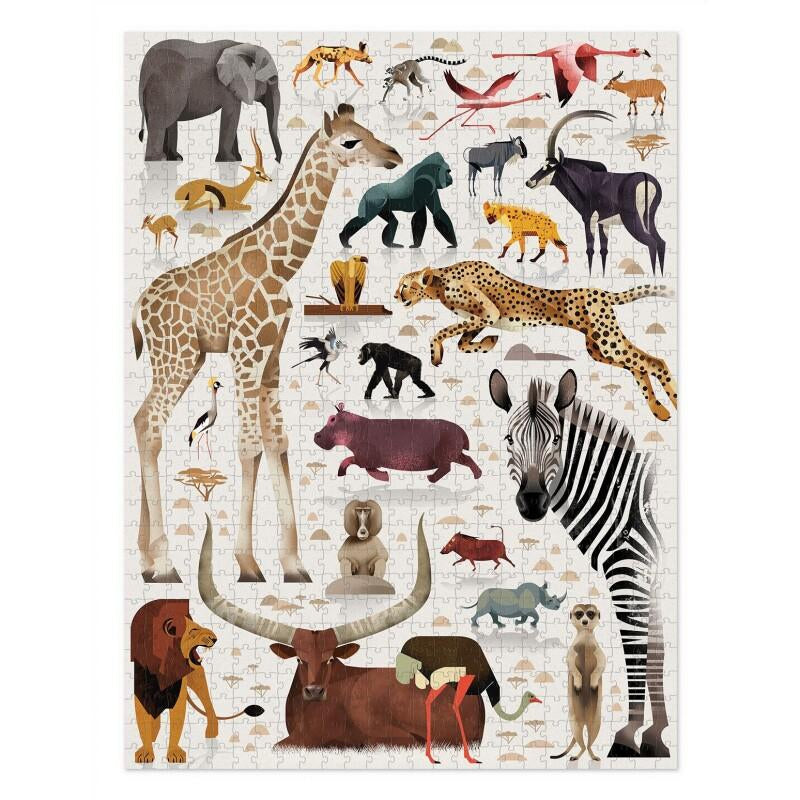 Puzzel World of African Animals 750 st, Crocodile Creek