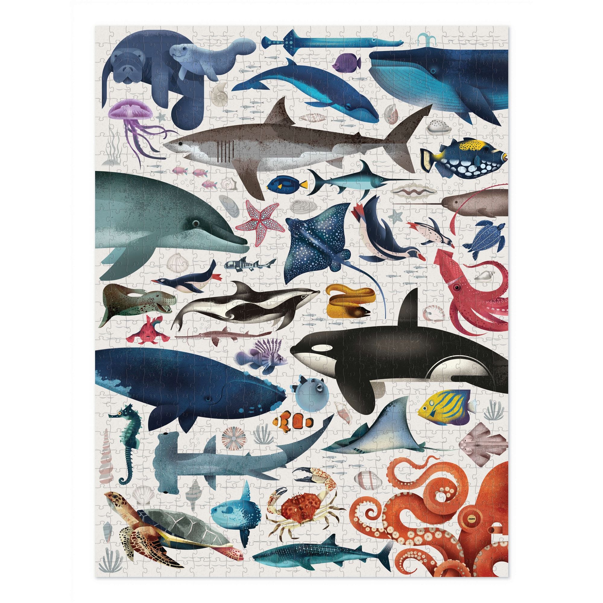 Puzzel World of Ocean Animals 750 st, Crocodile Creek