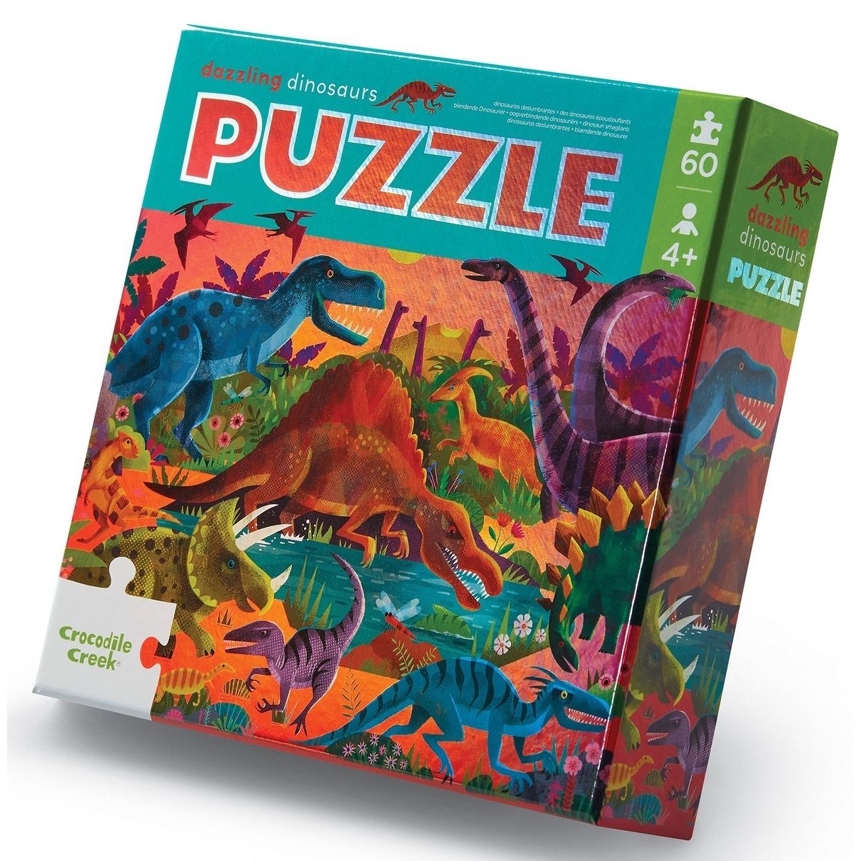 Folie puzzel Dazzling Dinosaurs 60 st, Crocodile Creek