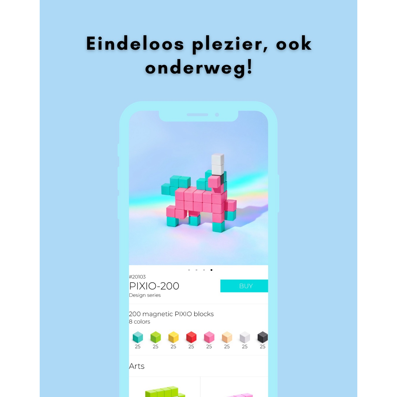 Set van 1600 magneetblokjes, Pixio
