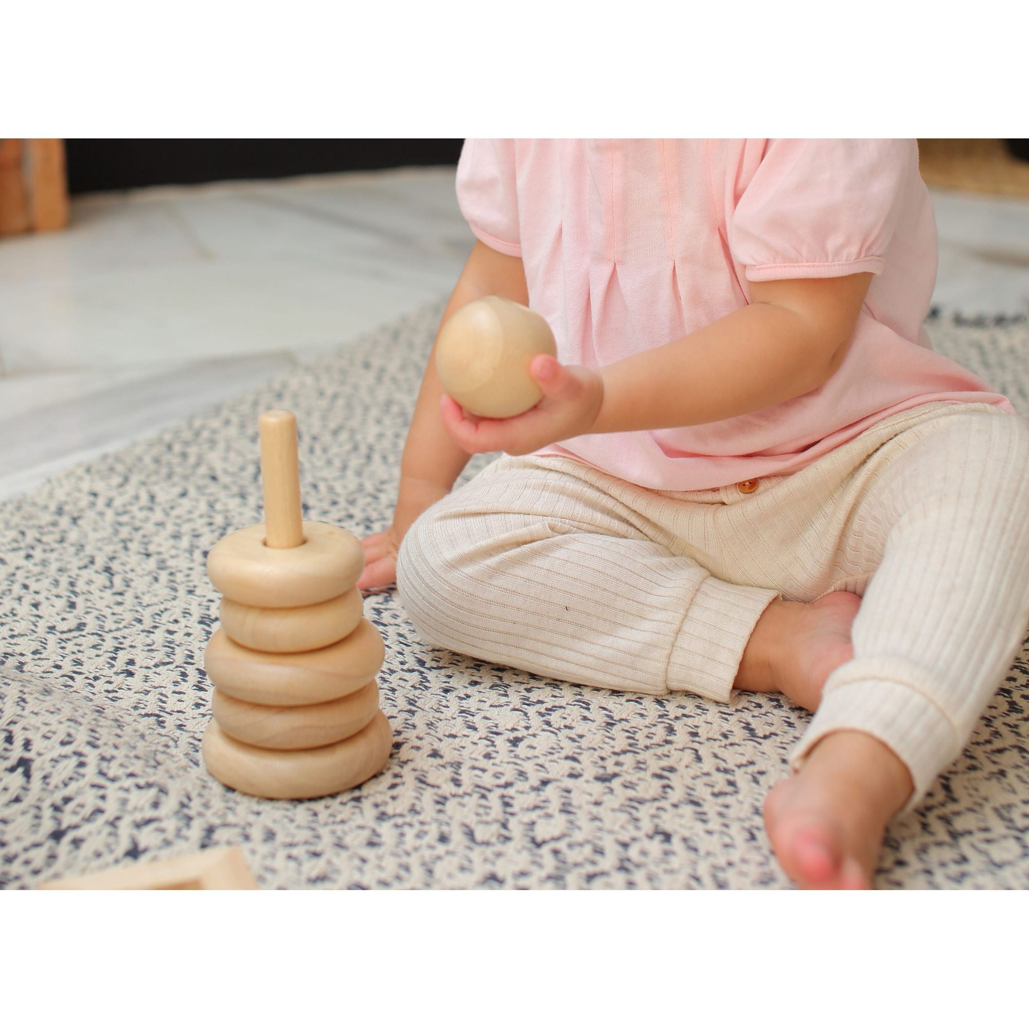 Stapelringen naturel, Plan Toys