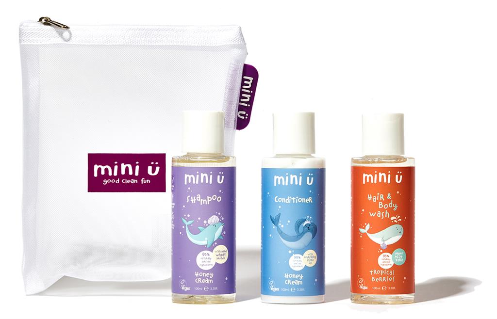 Mini ü - Travel Kit Shampoo, Conditioner En Hair-Body Wash, Mini U