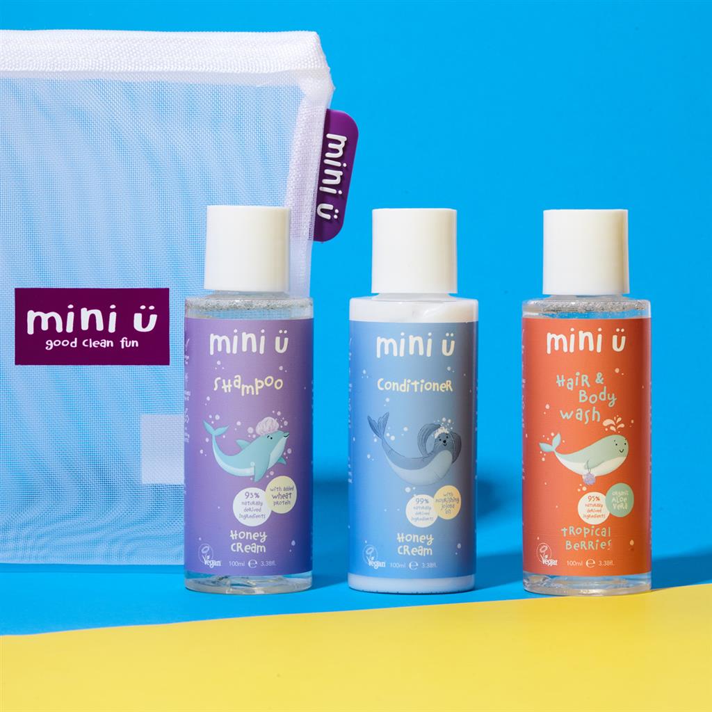 Mini ü - Travel Kit Shampoo, Conditioner En Hair-Body Wash, Mini U