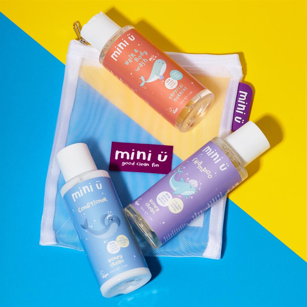 Mini ü - Travel Kit Shampoo, Conditioner En Hair-Body Wash, Mini U