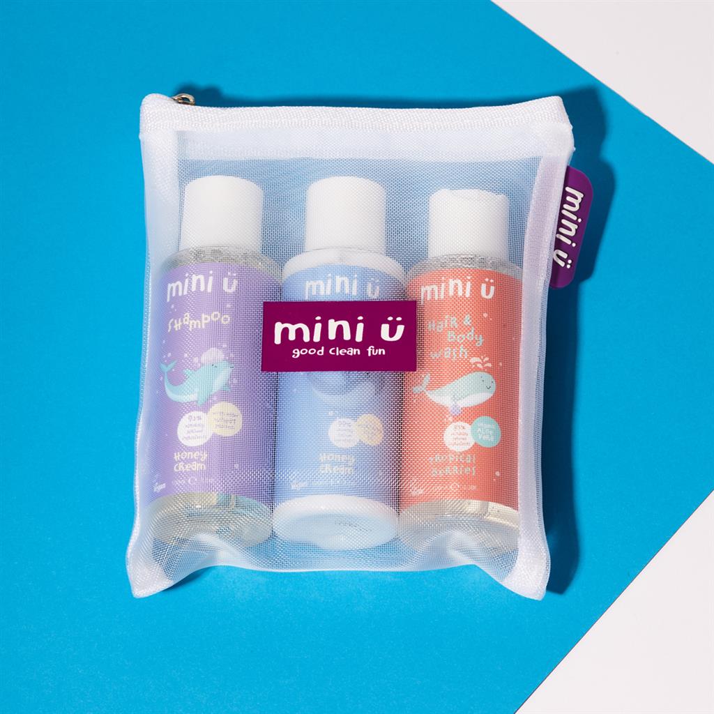 Mini ü - Travel Kit Shampoo, Conditioner En Hair-Body Wash, Mini U